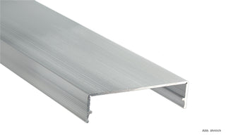 Alu-Zierklemmdeckel, 60 mm breit, pressblank