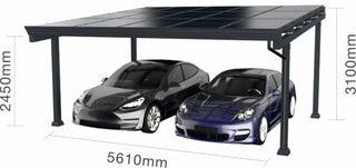 Carport SUNAsolar Typ LE, 1 oder 2 Stellplätze, einschl. Solarpanels