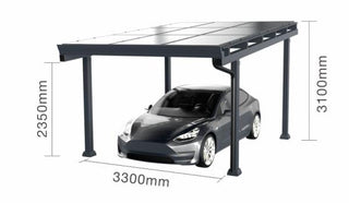 Carport SUNAsolar Typ LE, 1 oder 2 Stellplätze, einschl. Solarpanels