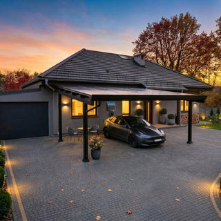 Carport SUNAsolar Luxo, 1 oder 2 Stellplätze, einschl. Solarpanels