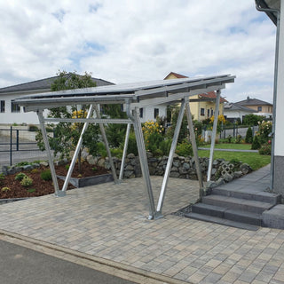 Carport SUNAsolar Self, 1 oder 2 Stellplätze, ohne oder mit Solarpanels