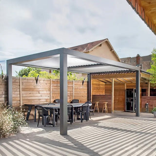 Pergola BALIsky 175, Lamellendach mit Motorantrieb + LED, 6 x 3 m