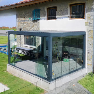 Pergola BALIsky 175, Lamellendach mit Motorantrieb + LED, 6 x 3 m