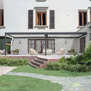 Pergola BALIsky 175, Lamellendach mit Motorantrieb + LED, 6 x 3 m