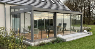 Terrassenüberdachung AREA Exclusiv mit 8 mm VSG und LED-Beleuchtung, 3 m x 2,5m