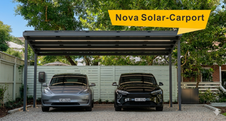 Carport SUNAsolar NOVA S85 + D65, 1 oder 2 Stellplätze, einschl. Solarpanels