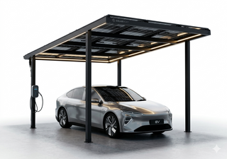 Carport SUNAsolar NOVA S110 + D85, 1 oder 2 Stellplätze, einschl. Solarpanels