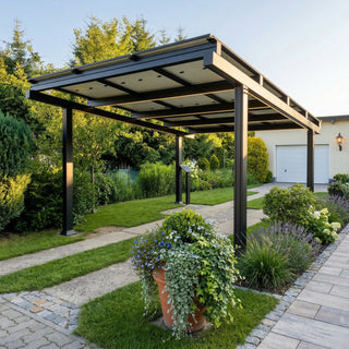 Carport SUNAsolar Luxo, 1 oder 2 Stellplätze, einschl. Solarpanels
