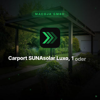 Carport SUNAsolar Luxo, 1 oder 2 Stellplätze, einschl. Solarpanels